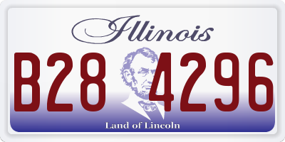 IL license plate B284296