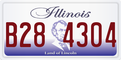 IL license plate B284304