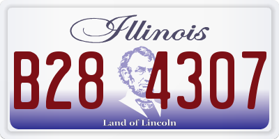 IL license plate B284307
