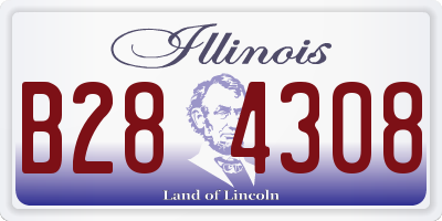 IL license plate B284308