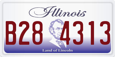 IL license plate B284313