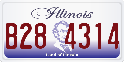 IL license plate B284314