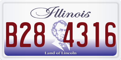 IL license plate B284316