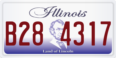 IL license plate B284317