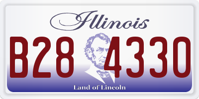 IL license plate B284330