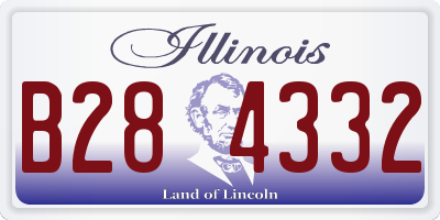 IL license plate B284332