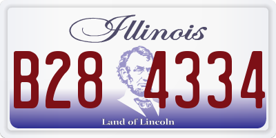 IL license plate B284334