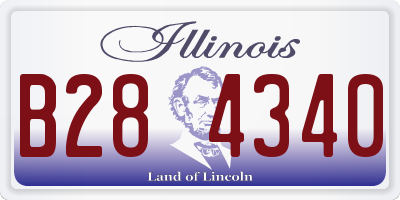 IL license plate B284340
