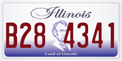 IL license plate B284341
