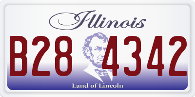 IL license plate B284342