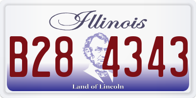 IL license plate B284343