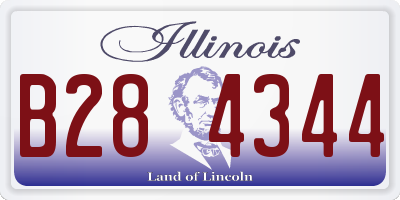 IL license plate B284344