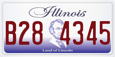 IL license plate B284345