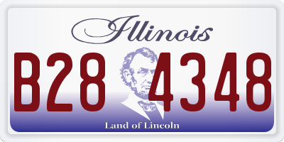 IL license plate B284348