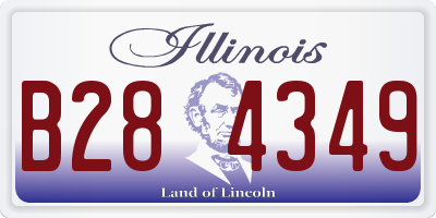 IL license plate B284349