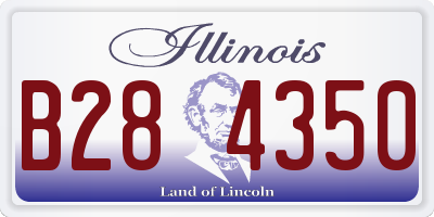 IL license plate B284350