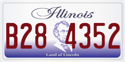 IL license plate B284352