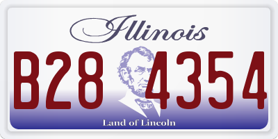 IL license plate B284354