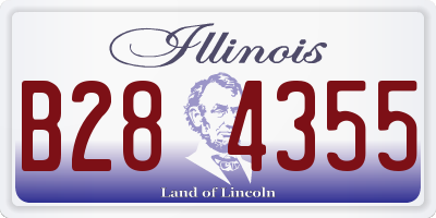 IL license plate B284355