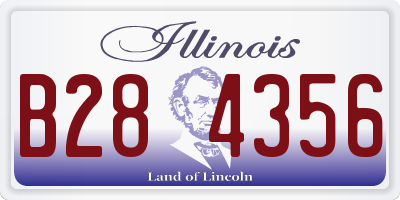 IL license plate B284356