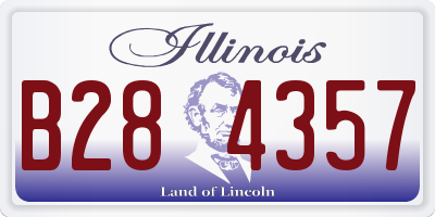 IL license plate B284357