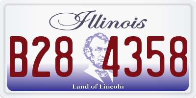 IL license plate B284358