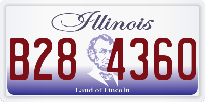 IL license plate B284360