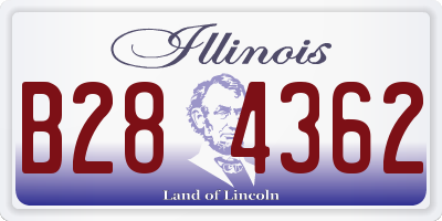 IL license plate B284362