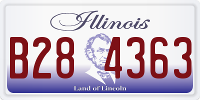 IL license plate B284363