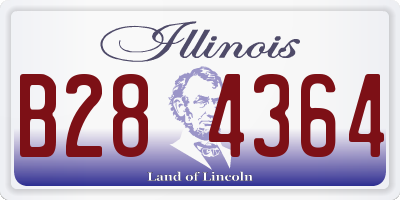 IL license plate B284364