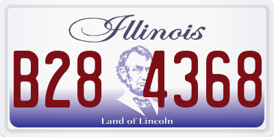 IL license plate B284368