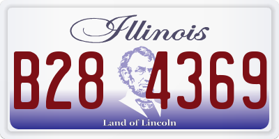 IL license plate B284369