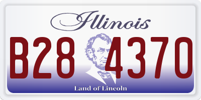 IL license plate B284370