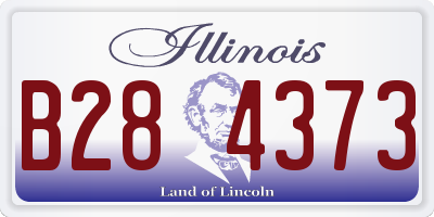 IL license plate B284373