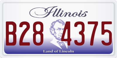 IL license plate B284375
