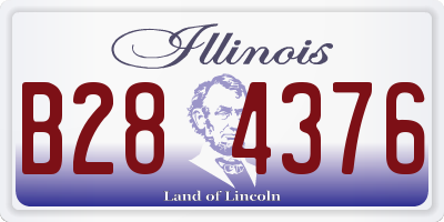 IL license plate B284376