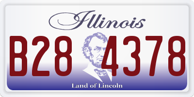 IL license plate B284378