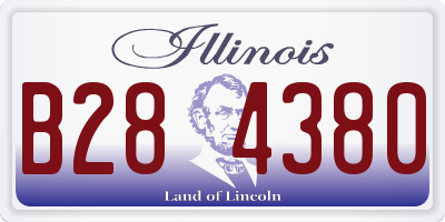 IL license plate B284380
