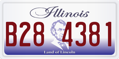 IL license plate B284381