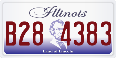 IL license plate B284383