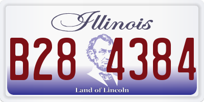 IL license plate B284384