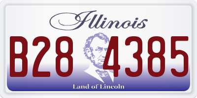 IL license plate B284385
