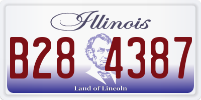 IL license plate B284387