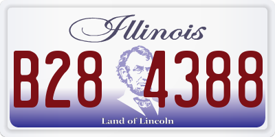 IL license plate B284388