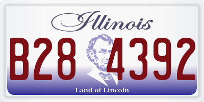 IL license plate B284392