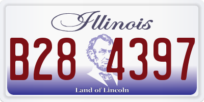 IL license plate B284397