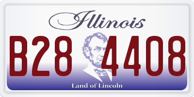 IL license plate B284408