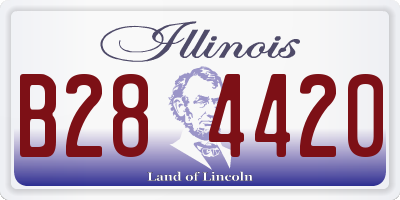 IL license plate B284420