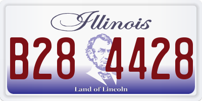 IL license plate B284428