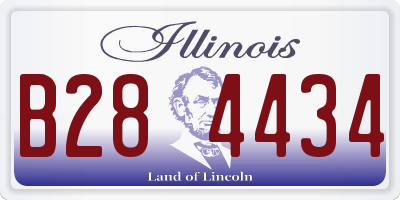 IL license plate B284434